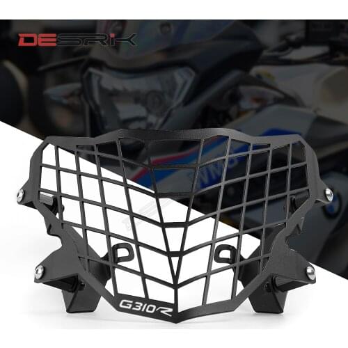 DESRIK Motorcycle Headlight Net Protection Cover Anti-fall Protector Cover For BMW G310R G 310 R Black Motorcycle Accessories