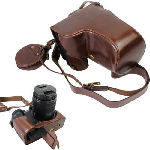 Pu Leather case Camera Bag Cover For Panasonic GH5 GH-5 Lumix GH5 portable pouch With Storage Case Bottom Opening