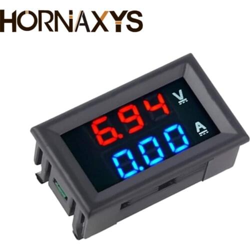 DC 100V 10A 0.56 Mini Digital Voltmeter Ammeter Panel Amp Volt Voltage Current Meter Tester 0.56 Inch Blue Red Dual LED Display