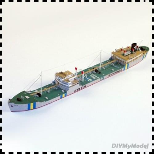 DIYMyModeI 1:400 Scale Tanker Sweden Zelos or Poland Zawrat Handcraft Paper Model Kit Puzzles Handmade Toy DIY