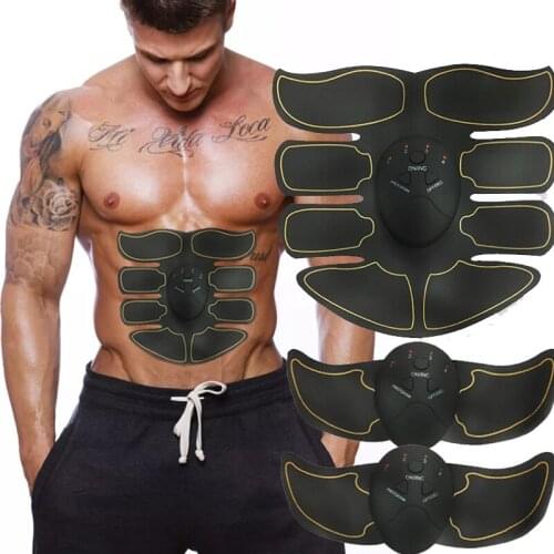 Electr EMS Pulse Massager ABS Abdominal Muscle Stimualtor Wireless Sports Fitness Microcurrent Body Shaping Trainer Unisex