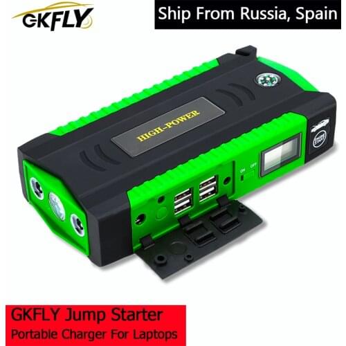 GKFLY New Petrol Multifunction Car Jump Starter With Cables Super Power Bank 12V Starting Device Booster