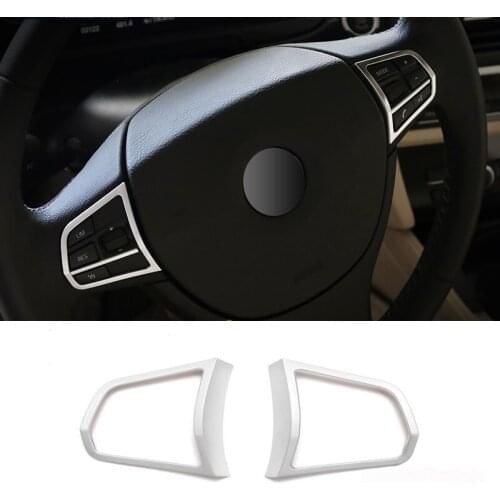 Chrome Steering Wheel Buttons Cover Trim Car Styling Accessories Interior Decoration Sequins for BMW 5 7 series 520 F10 F01