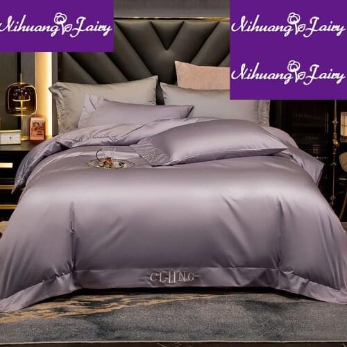 Full cotton four-piece set, pure cotton thick high-end bed linen, three-piece set, 100 long-staple cotton new bedding