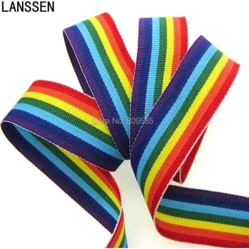 5Yard 1" Multicolor Stripe Ribbon Handmade Sewing Supplies Gift Packing DIY Garment Accessories 2.5cm Ribbons