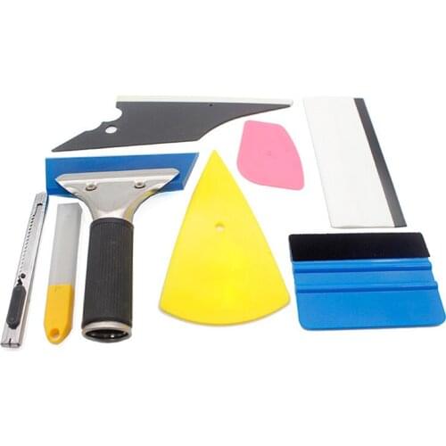 Best Selling Car Professional Color Change Film Sticking Tool Kits Eight-Piece Combination Scraper Kit