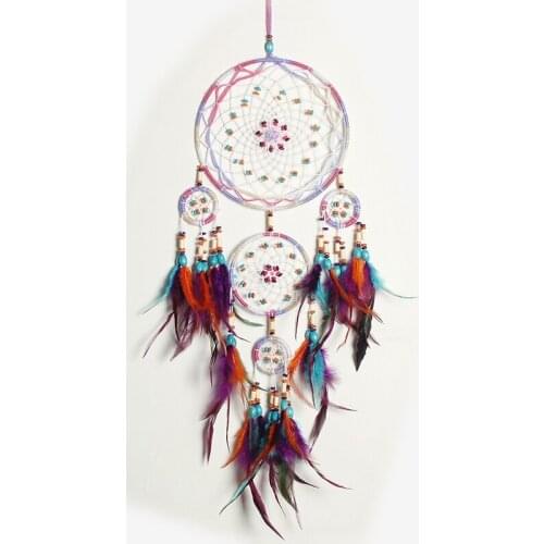 Feather Handmade Dream Catcher Indian Style Dreamcatcher Wall Hanging Decor Bedroom Home Garden Decoration Accessories Supples