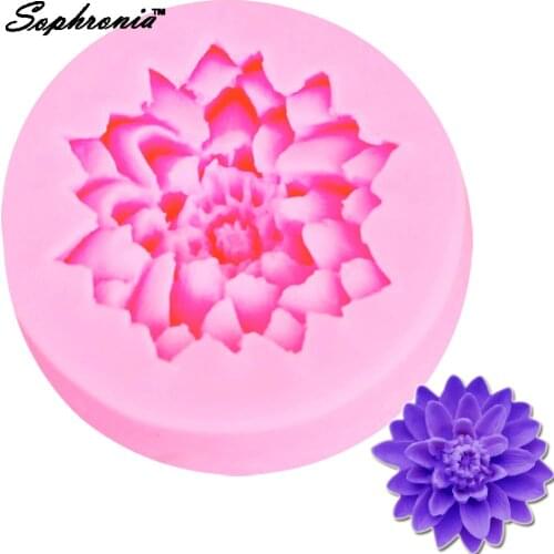Sophronia M091 Lotus 1pcs UV Resin Jewelry Liquid Silicone Mold 3D Resin Mold For DIY Making Jewelry Necklace Art Mould