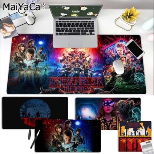 MaiYaCa Boy Gift Pad Stranger Things TV Unique Desktop Pad Game Mousepad Free Shipping Large Mouse Pad Keyboards Mat