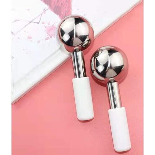 Skin Cool Beauty Tools Stainless Steel Ice Globes Facial Massager Cryo Massage Tools For Body Skin Care Anti-swelling SPA Roller