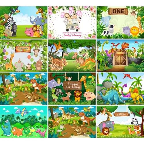 Mehofond Photography Background Ropical Jungle Forest Wild Animal Safari Party Newborn Baby Shower 1st Birthday Backdrop Studio