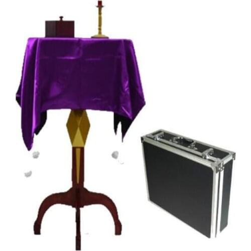 Mult-Function Floating Table (Anti Gravity Box + Metals Candlestick), Illusions,Best Satge Magic Props,Floating Magic Tricks