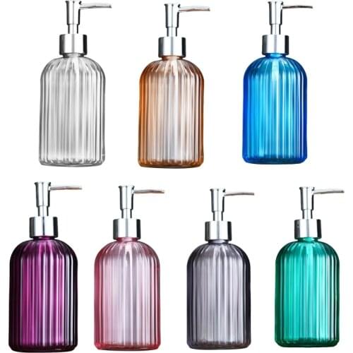 Refillable Soap Dispenser with Rust Proof Pump Glass Hand Soap Dispenser