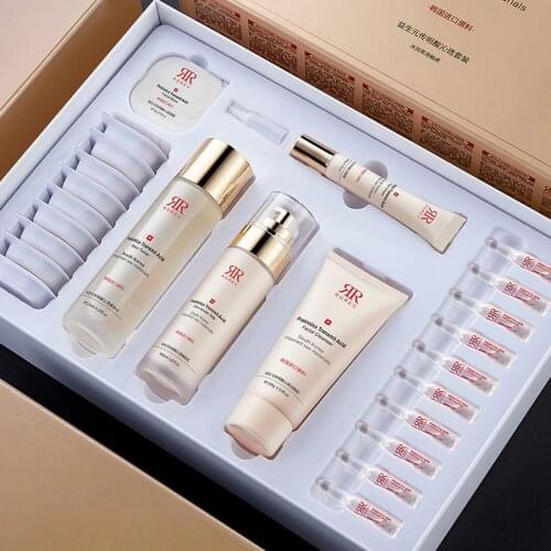 Prebiotics Skin Care Set Cleanser Toner Lotion Eye Cream Mask Hydrating Moisturizing Tranexamic Acid Face Skincare Product Kit M