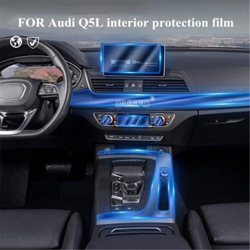Sticker For Audi Q5L Q5 2018 2019 2020 Central control protective film display protective film Central control Car Accessories