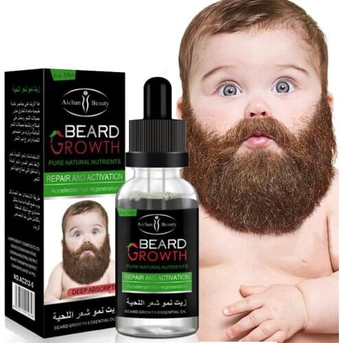 Natural Organic Men Beard Growth Oil Beard Wax balm Hair Loss Products Leave-In Conditioner for Groomed Beard Growth 30ml