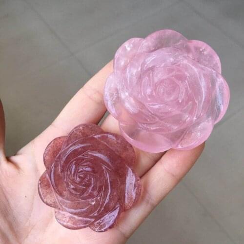 Natural quartz crystals flower minerales gemstones healing pedras para artesanato feng shui modern home decor