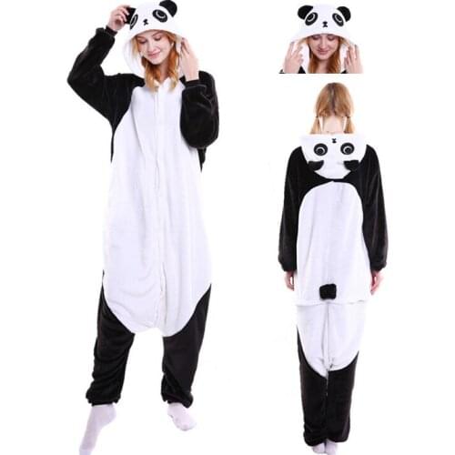 2020 New Winter warm adult unisex Pajamas Set Cartoon Sleepwear Women Pyjama Flannel Animal Stitch Panda Unicorn Pajama Kugurumi