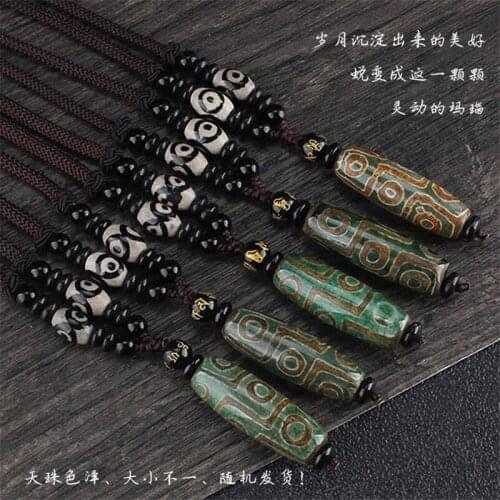 Original Tibet Dzi Nacklace Nine Eye Bead Fashionable Tibetan Style for Men and Women Free Shipping