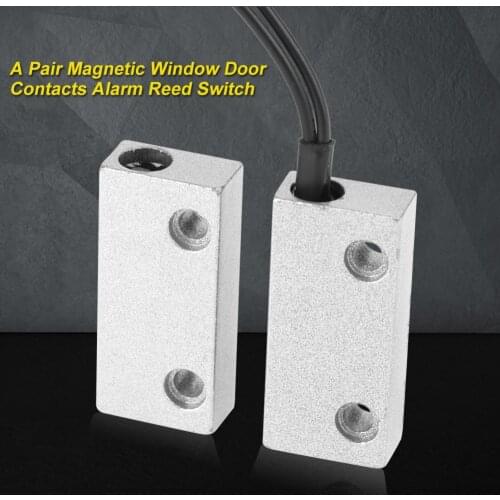 A Pair Normally Closed Magnetic Window Door Safety Alarm Switch Metal Housing automacao residencial gate sensor