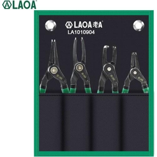 LAOA 5/7 Inch Retainer pliers Circlip Plier Shaft Clamp Snap Ring pliers by Curved Straight Tip External/Internal Type