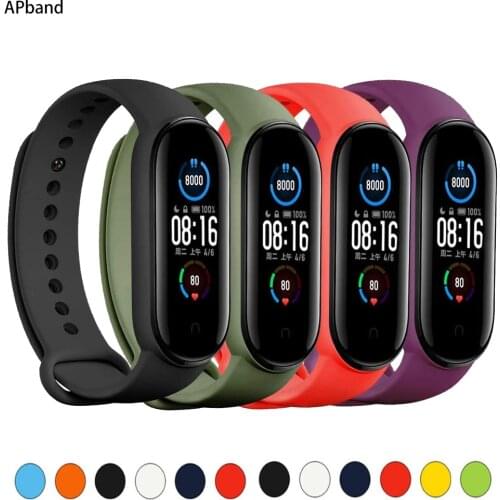 Strap for Xiaomi Mi Band 6 5 4 3 Sport Wristband Silicone Bracelet Mi Band 3 4 Band5 replacement straps For mi band 6 watch band