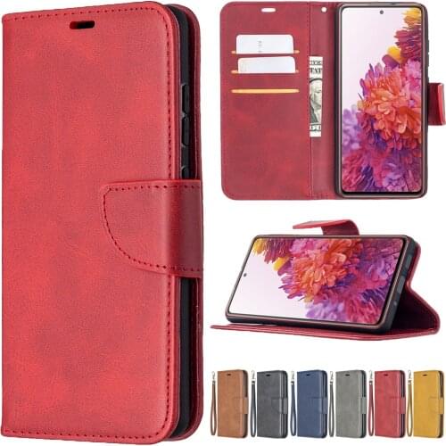 Luxury Flip Leather Case For Samsung Galaxy S21 S20 FE S10 S9 S8 Plus S10E Note 8 9 10 Pro 20 Ultra Sheepskin Wallet Phone Cover
