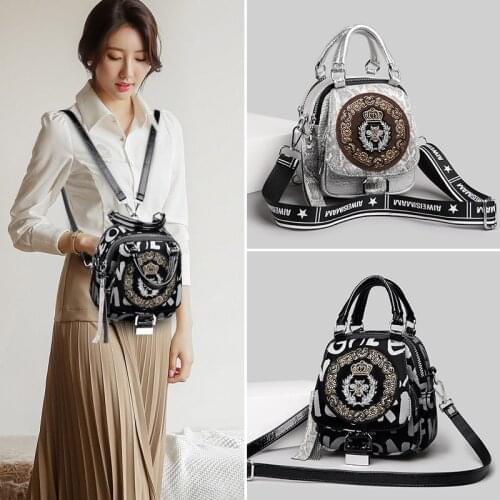 YILIAN Advanced sense backpack female new retro style hot diamond fashion all - match single shoulder slant small backpack