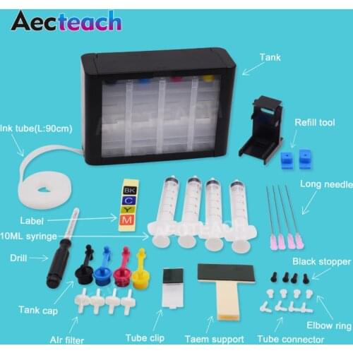 Aecteach Continuous Ink Supply System For Canon PG40 CL41 Pixma MP160 MP140 MP210 MP220 MX300 MX310 iP1800 iP2500 iP1600 iP1200
