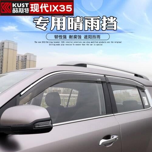 High-quality ABS Sunny rain special modified window weather rain eyebrow For Hyundai IX35 2018 2019 Car-covers Car Styling