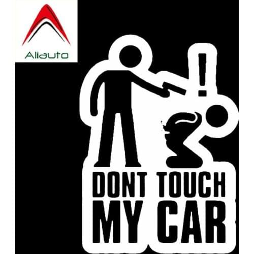 Aliauto Dont Touch My Car Fun Vinyl Sticker Accessories Sunscreen Waterproof Reflective Creative Personality Decal PVC,15cm*11cm