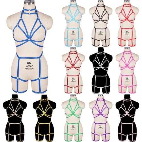 Harajuku Harness Sculpting Suspenders Belt Full Body Harness For Women Fetish Chest Harness Women Sexy Lingerie Bondage Cage