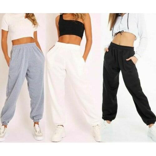 Women Casual Harem Long Pants High Waist Sweatpants Baggy Trousers Joggers Sport Yoga Solid Pants