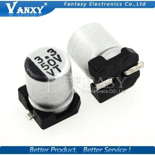 10PCS Electrolytic capacitor 50V3.3UF 4*5.4mm SMD aluminum electrolytic capacitor 3.3uf 50v