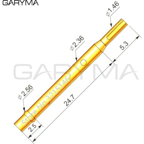 100Pcs R125-2S Test Probe Pogo Pin Receptacle Length 30.0mm Tool