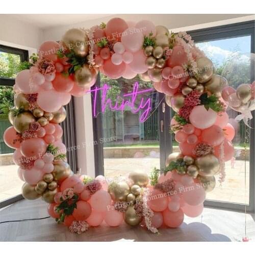 147pcs Retro Pink Balloons Garland Macaron Pink Latex Globos For Wedding Decorations Valentines Day Baby Shower Kids Birthday