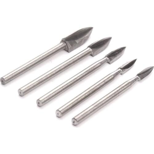 2 Sets Electric Grinder HSS 3-blade Sharp Knife Electric Woodworking Carving Knife 3x3/3x4/3x5/3x6/3x8mm for Wood Micro-carving