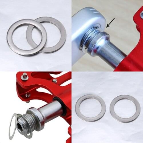 2 Pcs Bicycle Pedal Spacer Crank Cycling MTB Bike Stainless Steel Ring Washers dropshipping