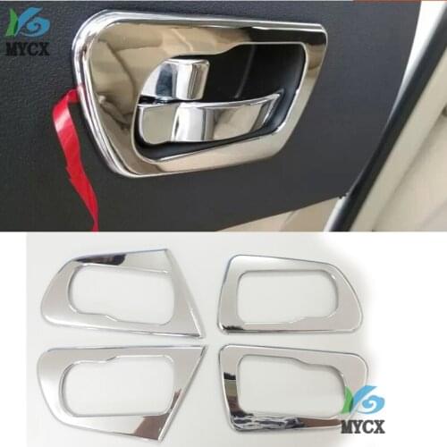 4pcs ABS Chrome Inside Door Handle Frame COVER TRIM For -nissan Qashqai Dualis 2008 2009 2010 2011 2012 2013