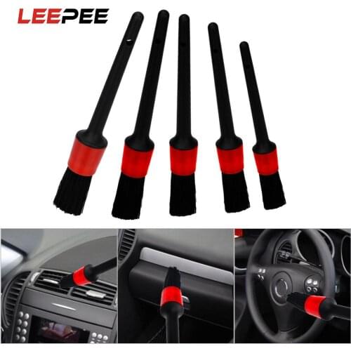 5pcs Car Cleaning Detailing Set Car Detailing Brush Dashboard Air Outlet Clean Brush Tools Wash Accessories