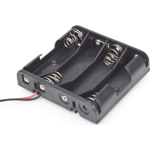 500pcs/lot MasterFire Plastic Holder Box For 4 x AA With Wire Leads Battery Storage Case Diy Power Bank Iqos Batteries Holder