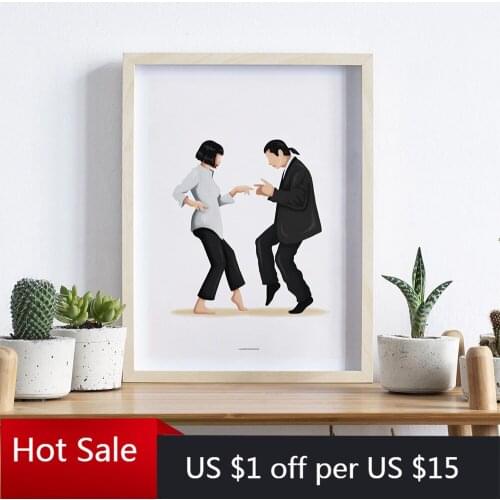 Modern Fiction Woman and Man Abstract Canvas Painting Art Print Poster Picture Wall Decor Living Home Room Decor
