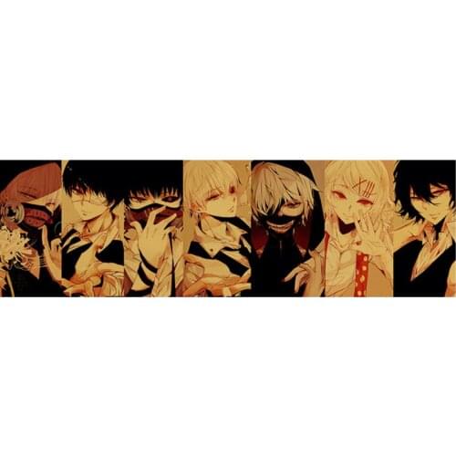 Anime Tokyo Ghoul Poster ​Vintage Posters Anime Wall Stickers ​Bedroom Decoration Home Decor Kraft Paper Sticker Art Painting