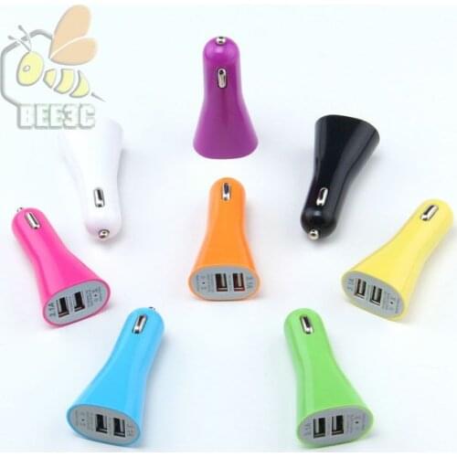 Horn trumpet bugle style Dual Port USB 2 Port Car Charger Cigarette 3.1A Auto Power Adapter for iphone 5 6 7 iphone7 samsung 100