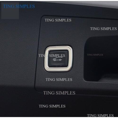 Trunk door Electric tailgate button knob switch decorative frame sticker cover trim Auto Accessories For Cadillac XT6 2020 2021