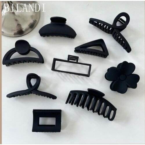 Bilandi Elegant Black Hair Clips Large Acetate Resin Hair Clip Crab Hair Claws For Women Girl Hair Accessories Hair Style Make