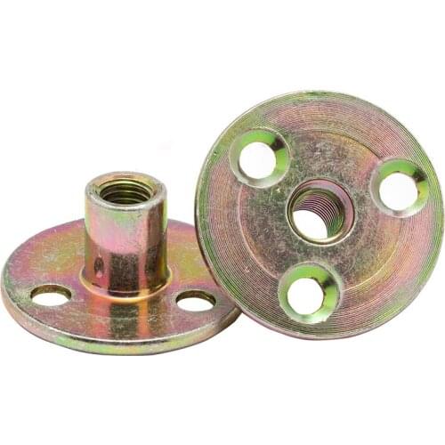 Iron Plate NutThree Hole Lock Iron Plate Nuts Flange Coupling With Furniture Connector Fastener M6 M8 M10 1/4 5/16 3/8