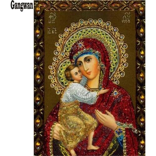 Icons 3D Diamond Embroidery Religion Diamond Jesus Christ Painting Full Square Rhinestones Pictures Virgin Mary Mosaic Sale gift