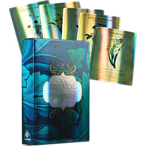 Tarot Cards Botanical Inspiration Set Oracle Cards Deck Mysterious Guidance Divination Fate Tarot Cards Family Board Game