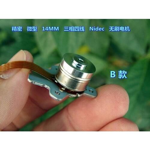 Nidec) Miniature Outer Diameter 14MM Three-Phase Four-Wire Brushless DC Motor Precision High Quality